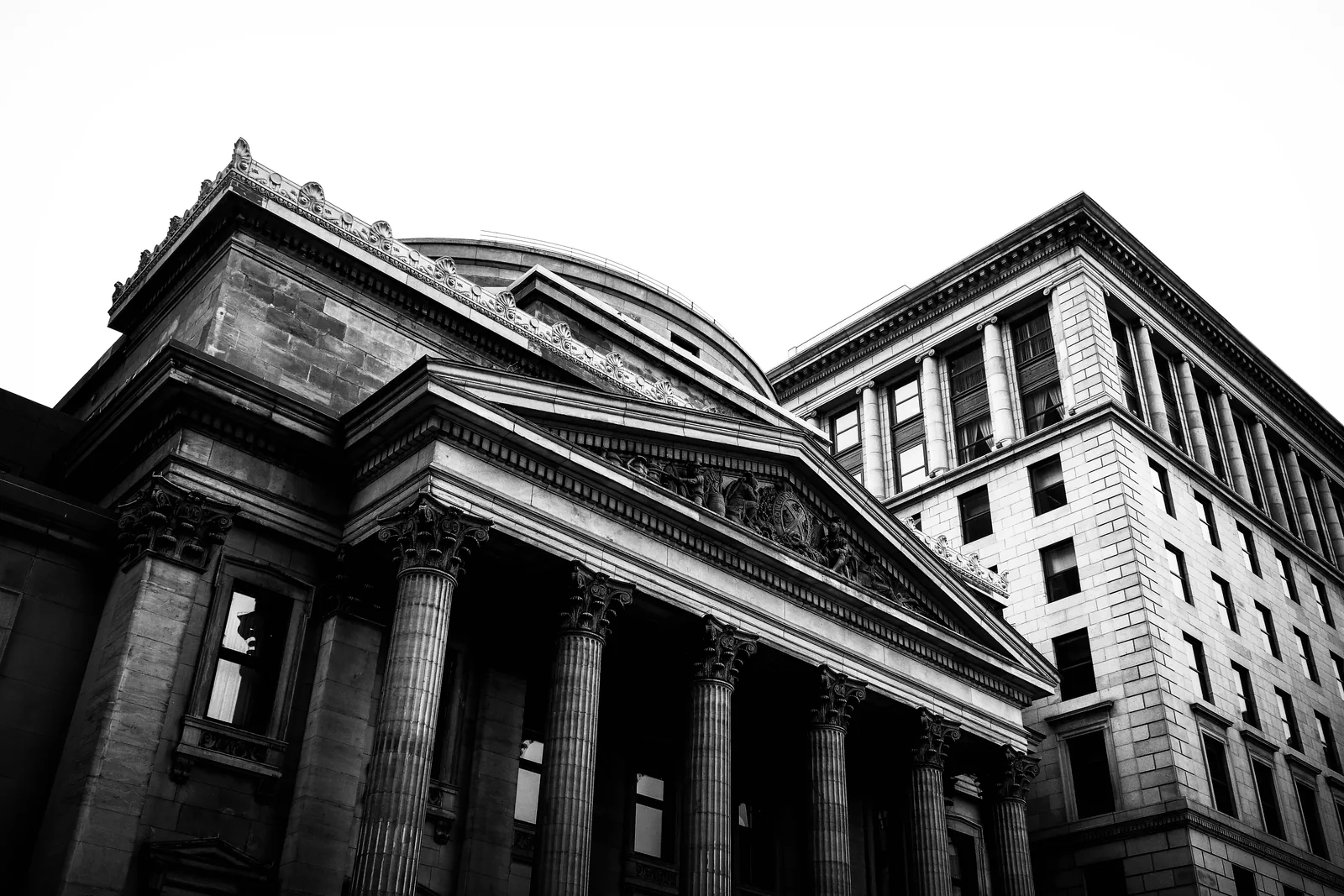 Stone institution — columns and pediment